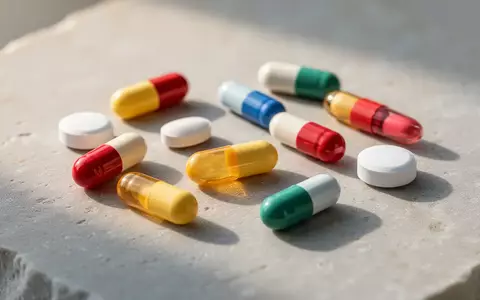 Verschiedene Vitamin-Tabletten und Kapseln liegen auf einer hellen Steinoberfläche bei weichem Tageslicht. - Foto: über boerse-global.de
