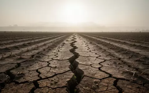 Ausgetrocknetes, rissiges Ackerland unter glühender Sonne als Symbol für die drohende Nahrungsmittelknappheit durch El Niño. - Foto: über boerse-global.de