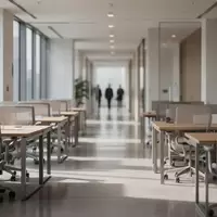 Leeres, modernes Büro mit Schreibtischen und Stühlen in einer ruhigen Arbeitsumgebung bei Tageslicht. - Foto: über boerse-global.de