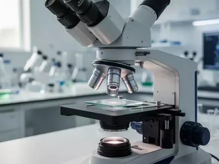 Ein hochmodernes Mikroskop in einem sterilen, professionellen Laborumfeld für medizinische Forschungszwecke. - Foto: über boerse-global.de