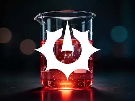 Laborbecher mit leuchtender Flüssigkeit als Symbol für Biotech-Innovation und Marktdynamik - Foto: über boerse-global.de