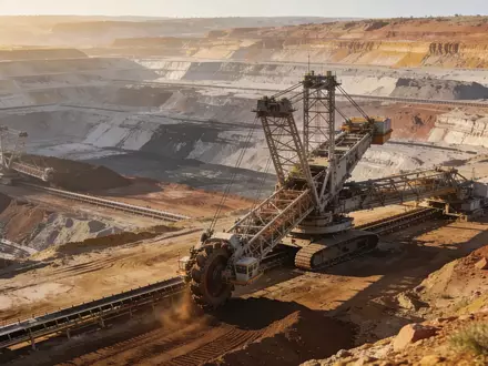 Industrielle Uran-Minenlandschaft in einer natürlichen Umgebung bei Tageslicht. - Foto: über boerse-global.de