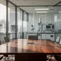Moderner, minimalistischer Konferenzraum in einem Medizintechnikunternehmen mit Blick auf eine professionelle Büroumgebung. - Foto: über boerse-global.de