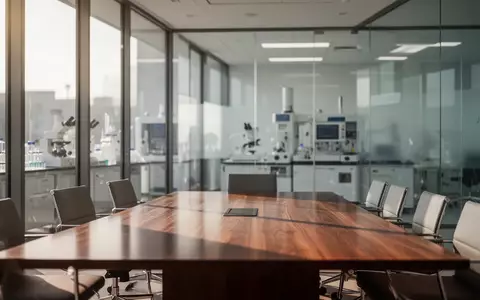 Moderner, minimalistischer Konferenzraum in einem Medizintechnikunternehmen mit Blick auf eine professionelle Büroumgebung. - Foto: über boerse-global.de