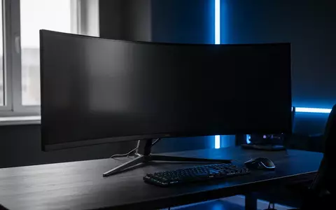 Ein moderner, gebogener Gaming-Monitor auf einem Schreibtisch in einem dezent beleuchteten Raum. - Foto: über boerse-global.de