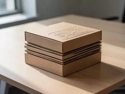Minimalistische Smartphone-Verpackungen aus hochwertigem Karton mit dezenter Reliefstruktur auf einem Holztisch. - Foto: über boerse-global.de