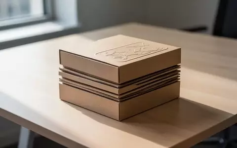 Minimalistische Smartphone-Verpackungen aus hochwertigem Karton mit dezenter Reliefstruktur auf einem Holztisch. - Foto: über boerse-global.de