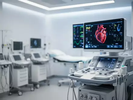Moderne kardiologische Diagnosegeräte in einem klinischen Umfeld. - Foto: über boerse-global.de