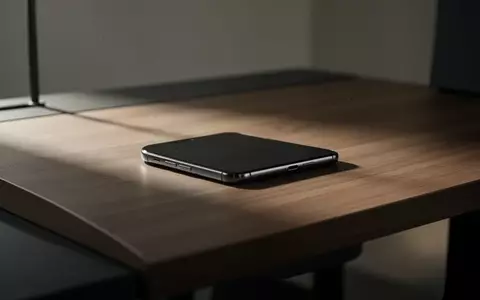 Ein Smartphone liegt verdeckt auf einem minimalistischen Schreibtisch in gedimmtem Licht. - Foto: über boerse-global.de