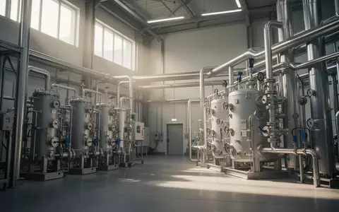 Moderne Industrieanlage zur Wasserstoffforschung mit technischer Ausrüstung und natürlichem Lichteinfall. - Foto: über boerse-global.de
