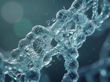 Abstrakte, leuchtende kristalline Strukturen in einem biotechnologischen Kontext, die medizinische Präzision symbolisieren. - Foto: über boerse-global.de