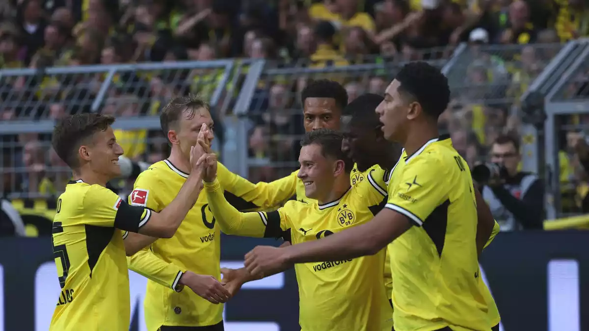 Der BVB hatte früh Grund zur Freude. - Bild: Fabian Strauch/dpa