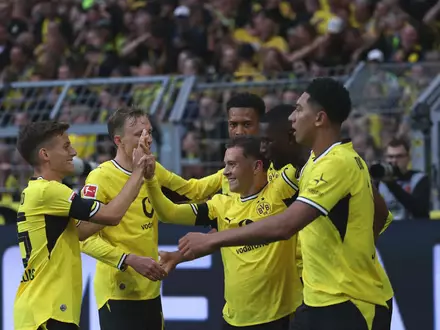 Der BVB hatte früh Grund zur Freude. - Foto: Fabian Strauch/dpa