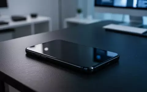 Ein Smartphone auf einem dunklen Schreibtisch als Symbol für mobile Cybersicherheit. - Foto: über boerse-global.de