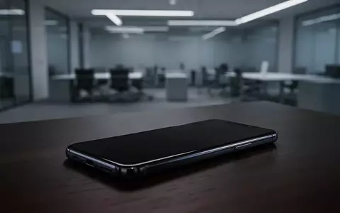 Ein dunkles Smartphone liegt auf einer hölzernen Oberfläche in einem schummrigen Raum, Symbol für Online-Betrug. - Foto: über boerse-global.de