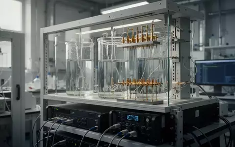 Ein modernes Serverrack im Labor, das biologische Komponenten mit elektronischer Hardware für Biocomputing kombiniert. - Foto: über boerse-global.de