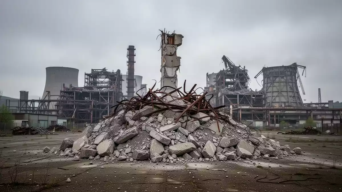 RWE sprengt 200-Meter-Schornstein in Frimmersdorf