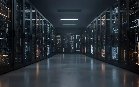 Dunkler Serverraum mit beleuchteten Racks als Symbol für die Bedrohung durch KI-gestützte Ransomware. - Foto: über boerse-global.de