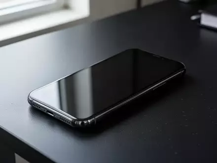 Ein Smartphone liegt mit dem dunklen Display nach unten auf einem Schreibtisch als Symbol für Cybersicherheit und Phishing-Gefahren. - Foto: über boerse-global.de
