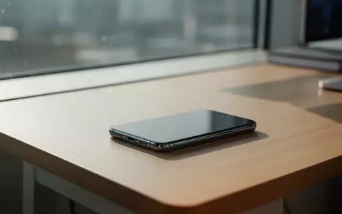 Ein modernes Smartphone liegt mit dem Display nach unten auf einem Holztisch in einem hellen Büro. - Foto: über boerse-global.de