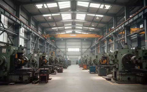 Moderne industrielle Fertigungshalle mit großen Maschinen und Stahlkonstruktionen in natürlichem Licht. - Foto: über boerse-global.de