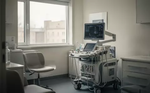 Ein modernes, unbesetztes medizinisches Behandlungszimmer mit einem Ultraschallgerät in einer Klinik. - Foto: über boerse-global.de