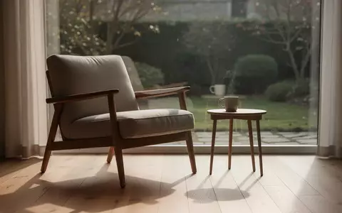 Ein ruhiger, minimalistischer Raum mit einem bequemen Sessel am Fenster und weichem Tageslicht, das eine entspannte Atmosphäre vermittelt. - Foto: über boerse-global.de