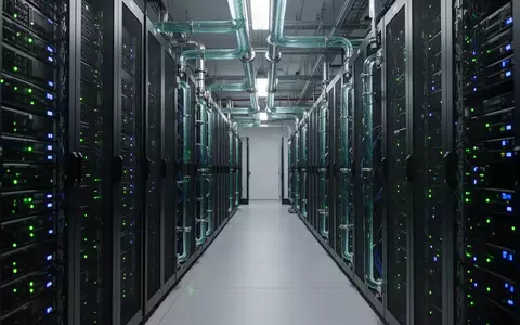 Reihen von modernen Server-Racks in einem Rechenzentrum mit hochmoderner Kühlungstechnologie. - Foto: über boerse-global.de