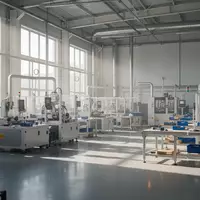 Eine leere, moderne Industriehalle mit hochwertigen Maschinen und natürlichem Lichteinfall. - Foto: über boerse-global.de