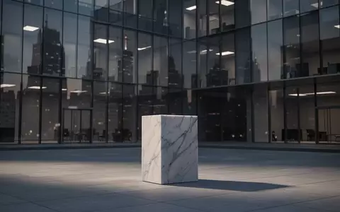 Ein minimalistisches Bürogebäude bei Dämmerung mit einem leeren Marmorsockel im Vordergrund, symbolisch für regulatorische Aufsicht. - Foto: über boerse-global.de