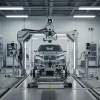 Ein modernes, minimalistisches Forschungs- und Entwicklungslabor für Automobiltechnologie mit industriellen Testanlagen. - Foto: über boerse-global.de