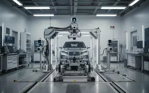 Ein modernes, minimalistisches Forschungs- und Entwicklungslabor für Automobiltechnologie mit industriellen Testanlagen. - Foto: über boerse-global.de