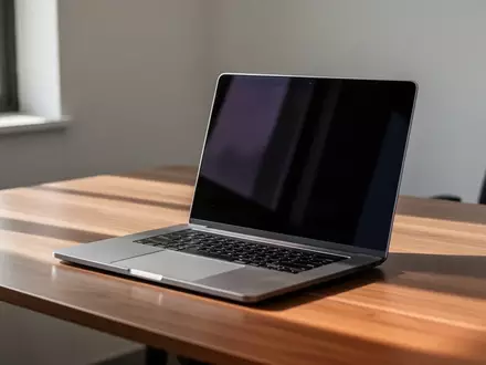Ein moderner, aufgeräumter Arbeitsplatz mit einem Laptop auf einem Schreibtisch bei natürlichem Licht. - Foto: über boerse-global.de