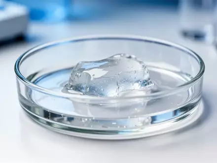 Nahaufnahme einer medizinischen Hydrogel-Struktur in einer Laborschale zur Erforschung von Diabetes-Therapien. - Foto: über boerse-global.de