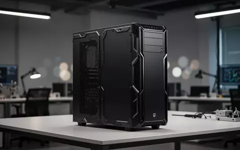 Eine professionelle, schwarze Workstation in einem modern eingerichteten Büro. - Foto: über boerse-global.de