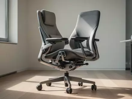 Ein hochwertiger ergonomischer Bürostuhl in einem hellen, minimalistisch gestalteten Büro. - Foto: über boerse-global.de