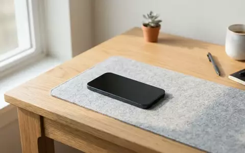 Ein unbenutztes Smartphone auf einem schlichten Holztisch bei natürlichem Tageslicht. - Foto: über boerse-global.de