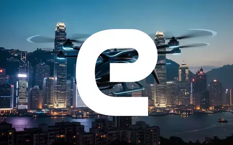 Ein futuristisches autonomes Fluggerät über der nächtlichen Skyline von Hongkong. - Foto: über boerse-global.de