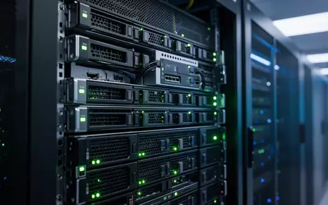Moderne Server-Racks in einem Rechenzentrum mit leuchtenden Status-LEDs. - Foto: über boerse-global.de