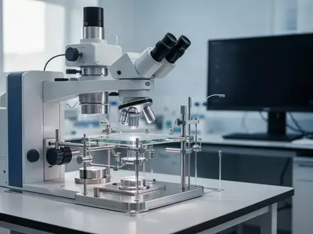 Hochmoderne medizinische Laborausrüstung für die neurologische Forschung mit Mikroskopie-Technik in einem sterilen Raum. - Foto: über boerse-global.de