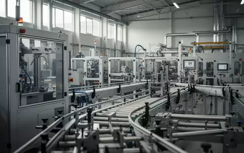 Moderne Produktionshalle eines deutschen Familienunternehmens mit Maschinen und technischer Ausstattung ohne Personen. - Foto: über boerse-global.de
