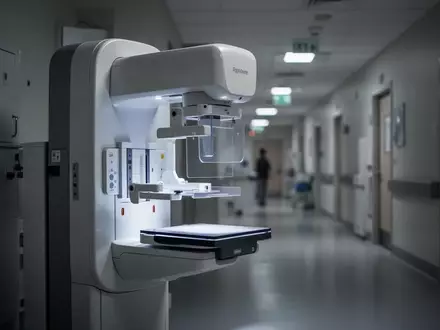Modernes Mammografie-Gerät in einem sterilen, klinischen Untersuchungsraum. - Foto: über boerse-global.de