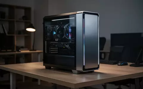 Ein moderner Gaming-PC auf einem minimalistischen Schreibtisch in einem dezent beleuchteten Raum. - Foto: über boerse-global.de