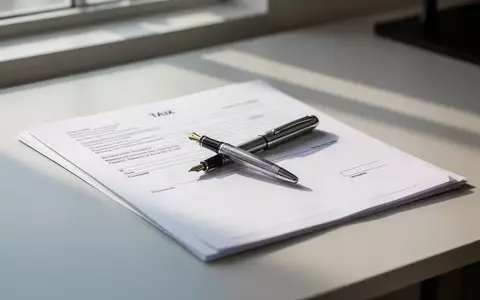 Ein hochwertiger Füllfederhalter auf einer leeren Steuerunterlage auf einem minimalistischen Schreibtisch. - Foto: über boerse-global.de