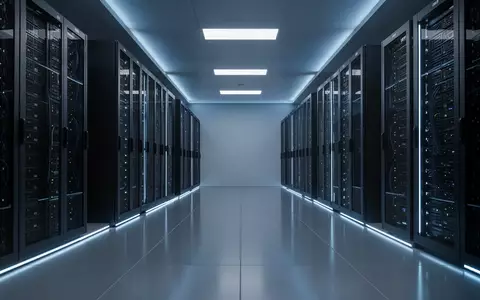 Modernes Rechenzentrum mit dunklen Serverracks und dezenter blauer Beleuchtung. - Foto: über boerse-global.de