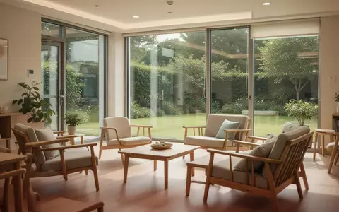 Ein heller, moderner Gemeinschaftsraum mit Holzmöbeln und Blick in einen Garten, der ein freundliches Wohnumfeld im Alter zeigt. - Foto: über boerse-global.de