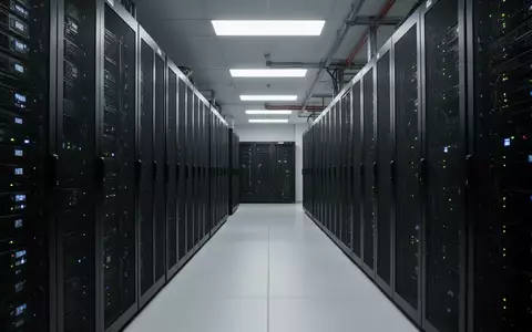 Moderne Serverracks in einem industriellen Rechenzentrum bei natürlicher Beleuchtung. - Foto: über boerse-global.de