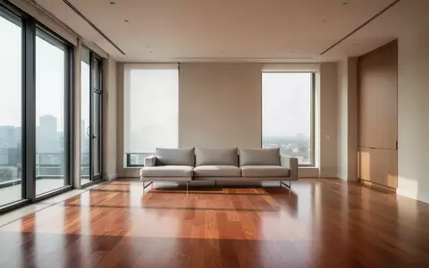 Ein heller, leerer Wohnraum mit großen Fenstern und Holzboden im Kontext einer Immobilienübergabe. - Foto: über boerse-global.de