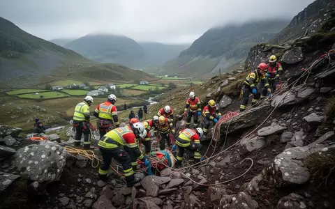 Rettungskräfte bei einem Einsatz in unwegsamem, bergigem Gelände während einer Notfallübung. - Foto: über boerse-global.de