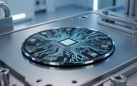 Ein hochmoderner Halbleiter-Wafer auf einer metallischen Oberfläche in einem High-Tech-Labor. - Foto: über boerse-global.de